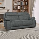 Emerson 3 Seater Electric Recliner Sofa in Miller Grey Fabric