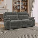 Emerson 3 Seater Electric Recliner Sofa in Plush Charcoal Fabric