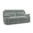 Emerson 3 Seater Electric Recliner Sofa in Plush Silver Fabric