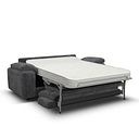 Emerson 3 Seater Sofa Bed in Luxe Charcoal Fabric