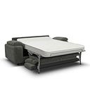 Emerson 3 Seater Sofa Bed in Plush Charcoal Fabric