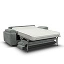 Emerson 3 Seater Sofa Bed in Plush Silver Fabric