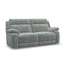 Emerson 3 Seater Sofa in Plush Silver Fabric