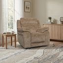 Emerson Electric Recliner Armchair in Dapple Taupe Fabric