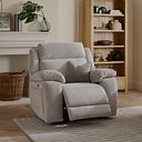 Emerson Electric Recliner Armchair in Luxe Natural Fabric