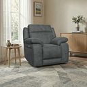 Emerson Electric Recliner Armchair in Miller Grey Fabric
