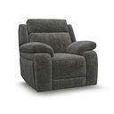 Emerson Electric Recliner Armchair in Plush Charcoal Fabric