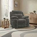 Emerson Electric Recliner Armchair in Plush Charcoal Fabric