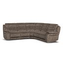 Emerson Large Corner Electric Recliner Sofa in Dapple Chocolate Fabric