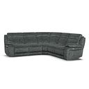 Emerson Large Corner Electric Recliner Sofa in Dapple Grey Fabric