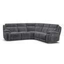Emerson Large Corner Electric Recliner Sofa in Luxe Charcoal Fabric