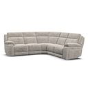 Emerson Large Corner Electric Recliner Sofa in Luxe Natural Fabric