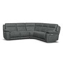 Emerson Large Corner Electric Recliner Sofa in Miller Grey Fabric