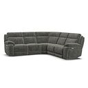 Emerson Large Corner Electric Recliner Sofa in Plush Charcoal Fabric