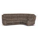 Emerson Left Hand Corner Electric Recliner Sofa in Dapple Chocolate Fabric