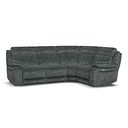 Emerson Left Hand Corner Electric Recliner Sofa in Dapple Grey Fabric