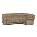 Emerson Left Hand Corner Electric Recliner Sofa in Dapple Taupe Fabric
