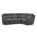 Emerson Left Hand Corner Electric Recliner Sofa in Luxe Charcoal Fabric
