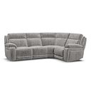 Emerson Left Hand Corner Electric Recliner Sofa in Luxe Grey Fabric