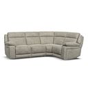 Emerson Left Hand Corner Electric Recliner Sofa in Miller Taupe Fabric