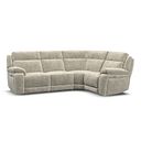 Emerson Left Hand Corner Electric Recliner Sofa in Plush Beige Fabric