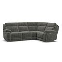 Emerson Left Hand Corner Electric Recliner Sofa in Plush Charcoal Fabric