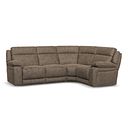 Emerson Left Hand Corner Sofa in Miller Earth Brown Fabric