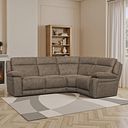 Emerson Left Hand Corner Sofa in Miller Earth Brown Fabric