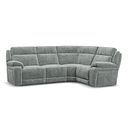 Emerson Left Hand Corner Sofa in Plush Silver Fabric