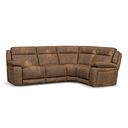 Emerson Left Hand Corner Sofa in Ranch Brown Fabric
