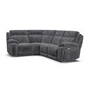 Emerson Right Hand Corner Electric Recliner Sofa in Luxe Charcoal Fabric