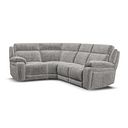 Emerson Right Hand Corner Electric Recliner Sofa in Luxe Grey Fabric