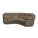 Emerson Right Hand Corner Electric Recliner Sofa in Miller Earth Brown Fabric