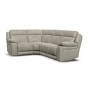 Emerson Right Hand Corner Electric Recliner Sofa in Miller Taupe Fabric
