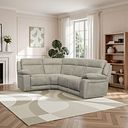 Emerson Right Hand Corner Electric Recliner Sofa in Miller Taupe Fabric