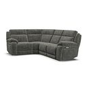 Emerson Right Hand Corner Electric Recliner Sofa in Plush Charcoal Fabric