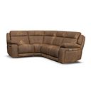 Emerson Right Hand Corner Electric Recliner Sofa in Ranch Brown Fabric
