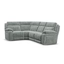 Emerson Right Hand Corner Sofa in Plush Silver Fabric