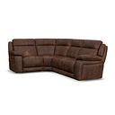 Emerson Right Hand Corner Sofa in Ranch Dark Brown Fabric