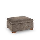 Emerson Storage Footstool in Dapple Chocolate Fabric