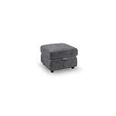 Emerson Storage Footstool in Luxe Charcoal Fabric