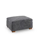 Emerson Storage Footstool in Luxe Charcoal Fabric