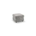 Emerson Storage Footstool in Luxe Grey Fabric
