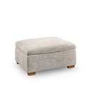 Emerson Storage Footstool in Luxe Natural Fabric