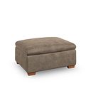 Emerson Storage Footstool in Miller Earth Brown Fabric