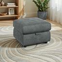 Emerson Storage Footstool in Miller Grey Fabric
