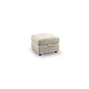 Emerson Storage Footstool in Plush Beige Fabric