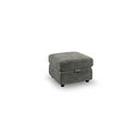 Emerson Storage Footstool in Plush Charcoal Fabric