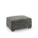 Emerson Storage Footstool in Plush Charcoal Fabric