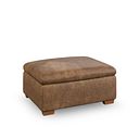 Emerson Storage Footstool in Ranch Brown Fabric